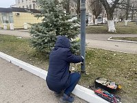 Проводятся работы по устранению неполадок освещения на центральной аллее
