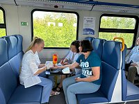 Электричка здоровья пользуется неизменным успехом у пассажиров и жителей области