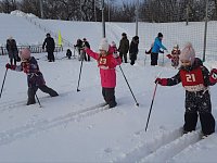 Воспитанники детского сада «Светлячок» первыми открыли муниципальный этап первенства по лыжным гонкам
